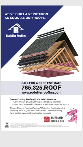 Roofing Contractor «Rodeffer Roofing INC», reviews and photos, 403 S Main St, Parker City, IN 47368, USA