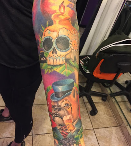 Explore bee tattoo ideas for guys, creative tattoo ideas in Amarillo, available at Music Box Body Art Studio
