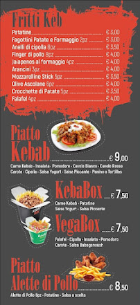Menu / carte de Kebhouse à Vertova