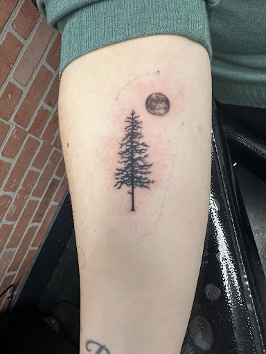 Explore red tattoo ideas, creative tattoo ideas in Lincoln City, available at Black N Blue Tattoo & Skate Shop