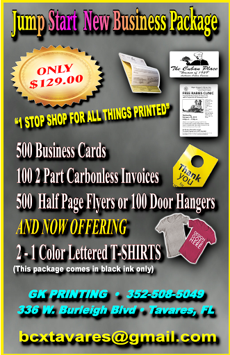 Print Shop «GK Printing -Tavares FL», reviews and photos, 336 W Burleigh Blvd, Tavares, FL 32778, USA