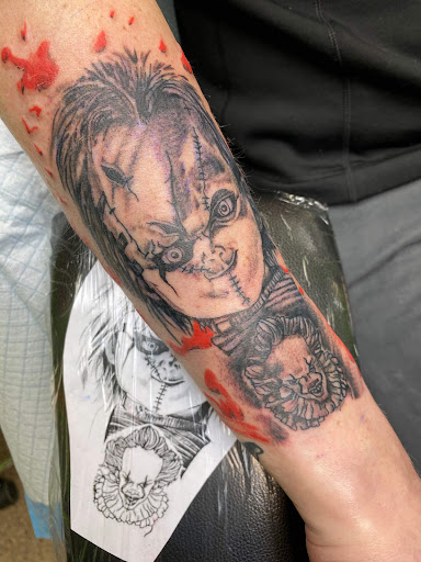 Explore blackjack tattoo ideas, creative tattoo ideas in Franklin, available at Nine Finger Tattoo Co