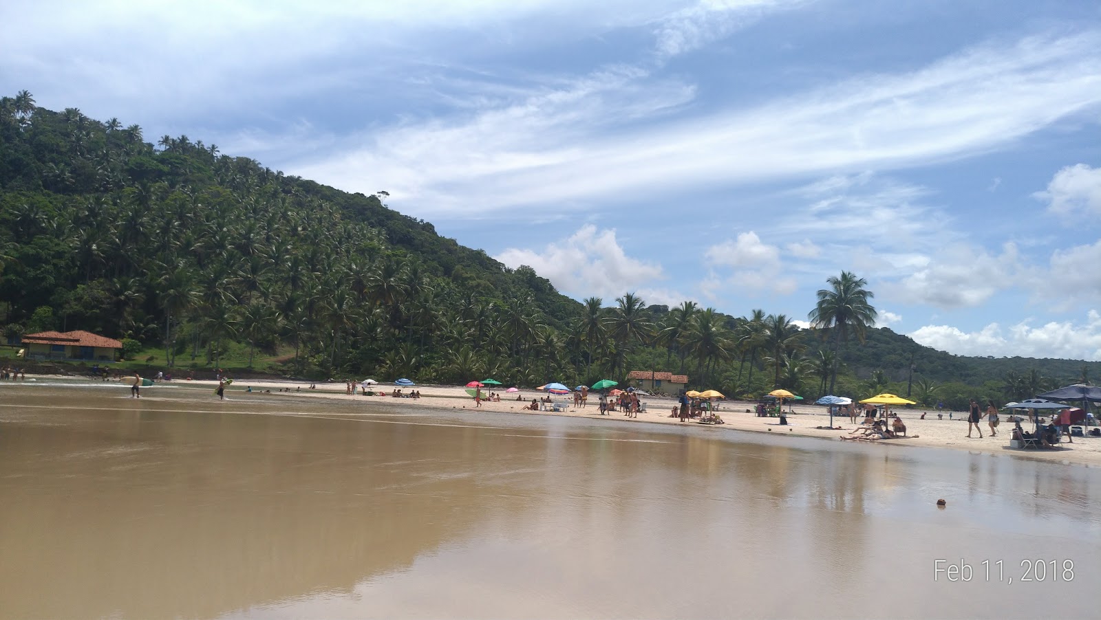 Foto van Praia de Jeribucaçu met turquoise puur water oppervlakte