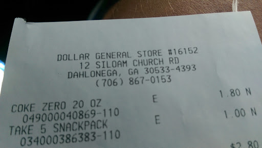 Discount Store «Dollar General», reviews and photos, 12 Siloam Church Rd, Dahlonega, GA 30533, USA