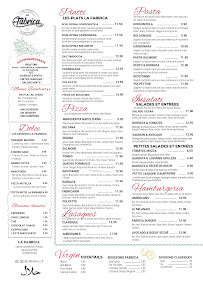 Menu du La Factoria O'Parinor | Restaurant Aulnay-sous-Bois 93 à Aulnay-sous-Bois