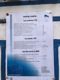 Menu / carte de La Petite Aphrodite à Montpellier