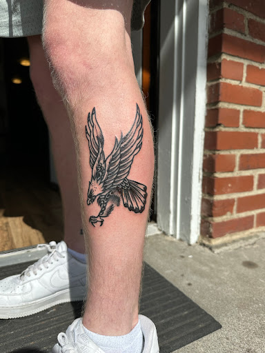 Explore mens leg tattoo ideas, creative tattoo ideas in Vancouver, available at Shade & Lines Art Collective, Tattoo and body piercing