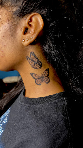 Explore banksy tattoo ideas, creative tattoo ideas in Modesto, available at Inkwell Tattoo