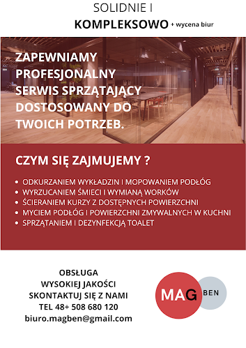 MAGBEN Firma Sprzątająca Warszawa, Sprzątanie Biur | Sprzątanie Osiedli | Sprzątanie Mieszkań - Warszawa
