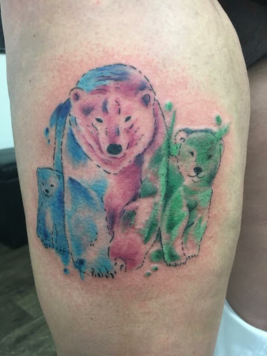 Explore sibling matching tattoo ideas, creative tattoo ideas in Greenfield, available at Tattoos In Time Studio