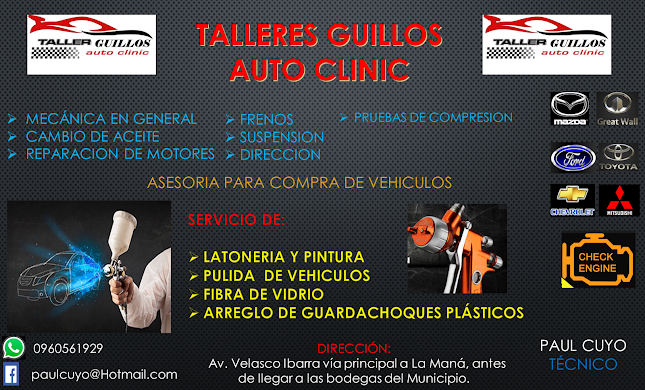 Opiniones de Talleres GUILLO'S Auto Clinic en Pujili - Concesionario de automóviles