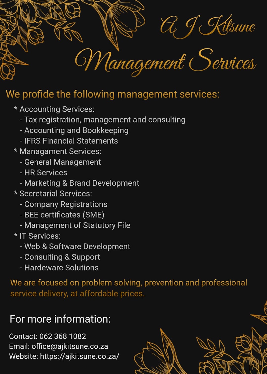 AJKitsune Management Services