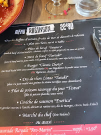 Carte du Restaurant le Robinson Crusoë à La Teste-de-Buch