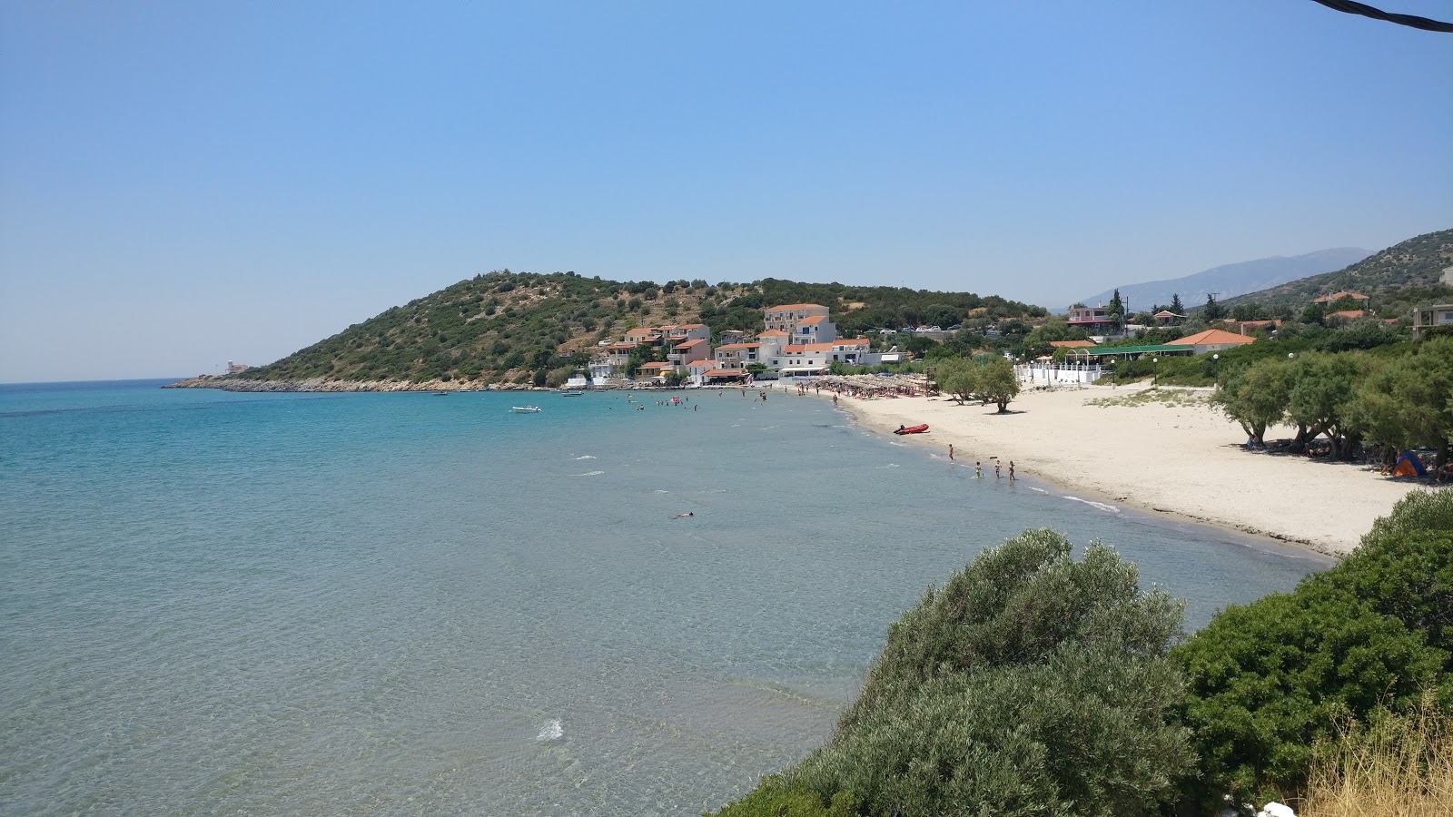 Fotografie cu Psili Ammos beach cu nivelul de curățenie in medie