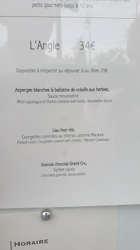 Menu du L'Angle Saint Laurent à Bayeux