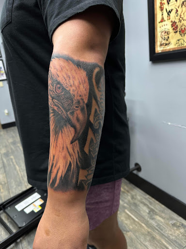Explore three percenter tattoo ideas, creative tattoo ideas in El Paso, available at American Tattoo Society of Ft Bliss