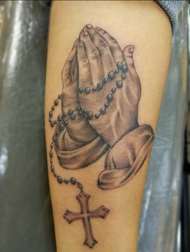 Explore gravestone tattoo ideas, creative tattoo ideas in Stockton, available at THE PIRATES LOUNGE TATTOO PARLOR