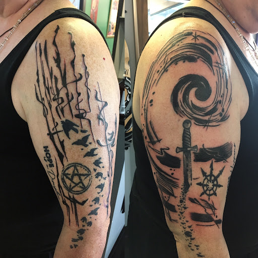 Explore small tattoo ideas on shoulder, creative tattoo ideas in Barberton, available at Magic City Tattoo Company