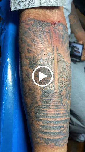 Explore globe tattoo ideas, creative tattoo ideas in Bronx, available at Dudes Tattoos