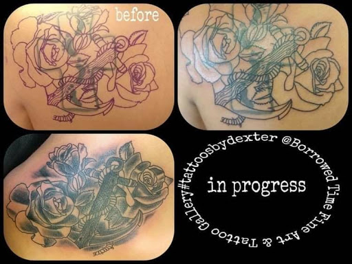 Explore cover up finger tattoo ideas, creative tattoo ideas in Mckinney, available at Borrowed Time Fine Art Gallery Tattoo Shop