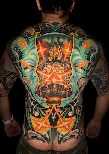 Explore hexagon tattoo ideas, creative tattoo ideas in San Diego, available at Bearcat Tattoo Gallery