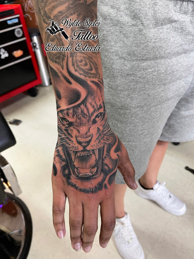 Explore virgin mary tattoo ideas, creative tattoo ideas in San Diego, available at Wylde Sydes Tattoo & Body Piercing