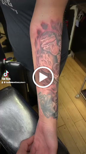 Explore collarbone tattoo ideas for guys, creative tattoo ideas in Newark, available at Bad Intentionz Tattoo & Piercings Studio