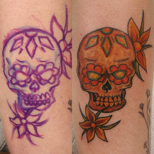 Explore tattoo idea legs, creative tattoo ideas in Harrisburg, available at Rayzor Tattoos