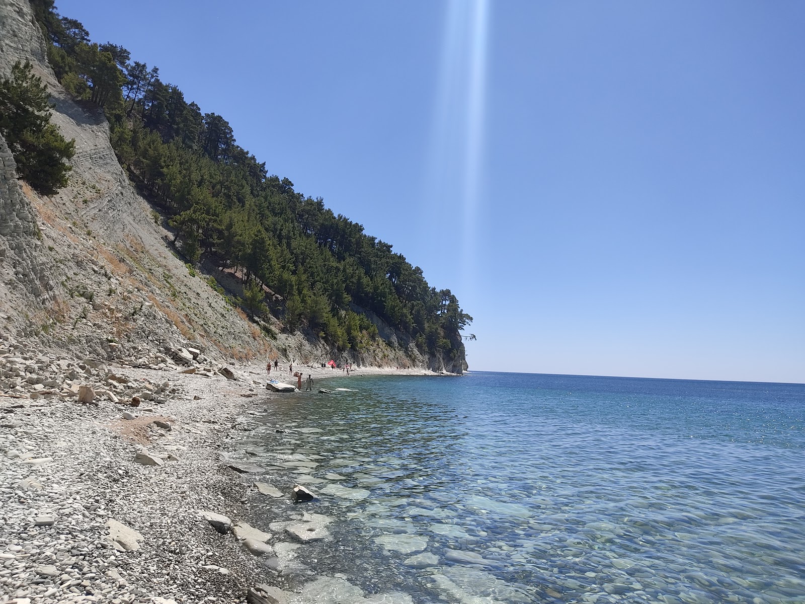 Φωτογραφία του Plyazh Golubaya Bezdna με κάλυμμα βράχων επιφάνεια