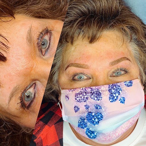 Explore knee tattoo ideas, creative tattoo ideas in Peoria Heights, available at BeautiFULL Brows By Jen Microblading - Permanent Makeup Wild Honey Beauty Studio