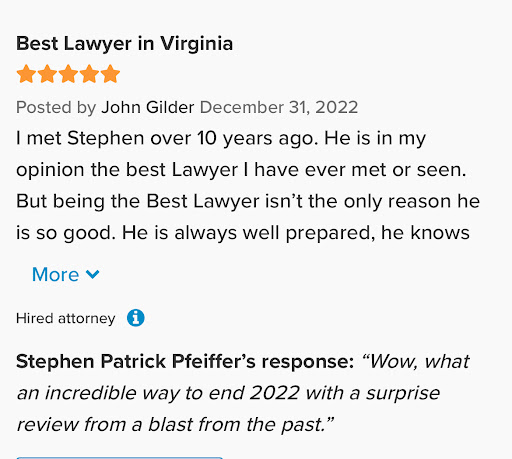 Criminal Justice Attorney «Stephen P. Pfeiffer», reviews and photos