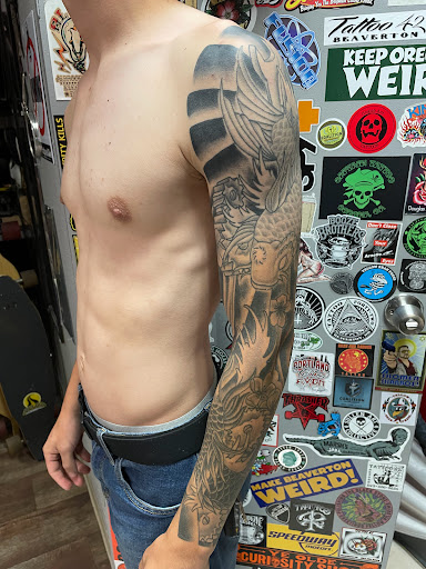 Explore arrowhead tattoo ideas, creative tattoo ideas in Beaverton, available at Tattoo 42