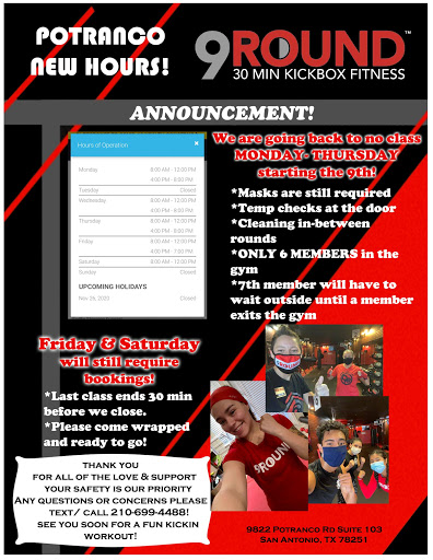 Physical Fitness Program «9Round Kickbox Fitness - San Antonio», reviews and photos, 9822 Potranco Rd #103, San Antonio, TX 78251, USA