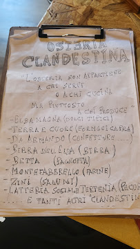 Carte du Osteria Clandestina à Porto Azzurro