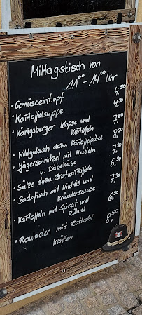 Restaurant Österreich am Markt à Gera (le menu)