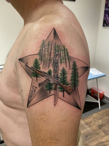 Explore small dog tattoos ideas, creative tattoo ideas in Vancouver, available at Headstrong Tattoo Studio & Piercing