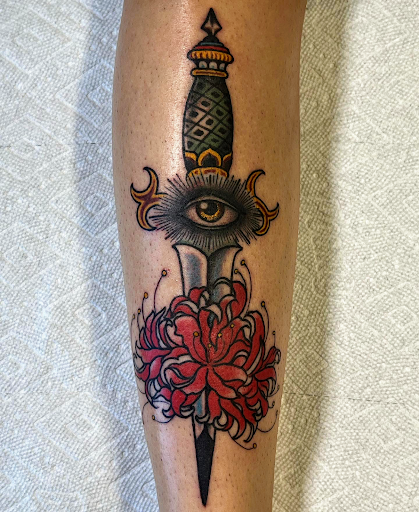 Explore tattoo ideas on back shoulder, creative tattoo ideas in Georgetown, available at Iron Rite Tattoo South