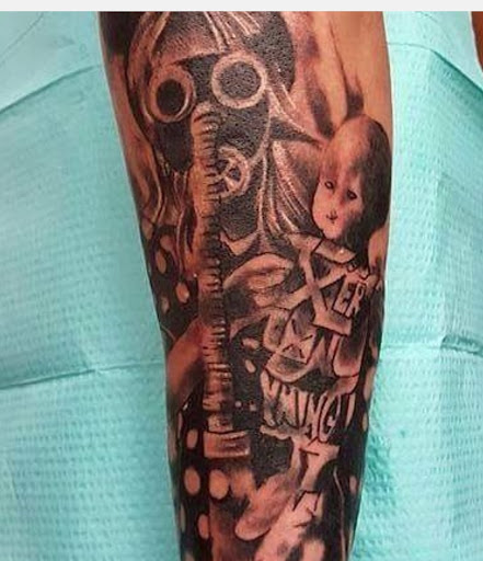 Explore tattoo ideas for back of shoulder, creative tattoo ideas in Lafayette, available at Crown & Anchor Tattoos