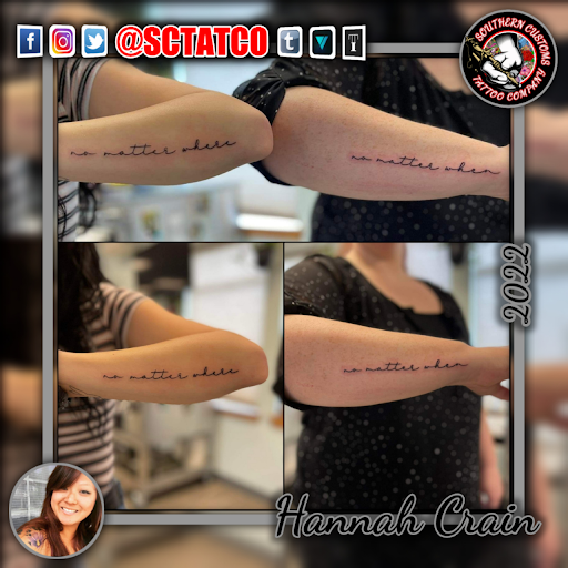 Explore family tattoo ideas for females, creative tattoo ideas in Fayetteville, available at Southern Customs Tattoo Company
