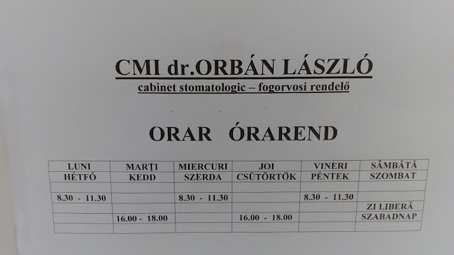 Fogászat / Cabinet stomatologic - Dr. Orbán Zoltán