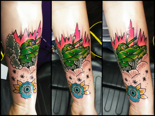 Explore heart name tattoo ideas, creative tattoo ideas in Arlington, available at The Chosen One Ink