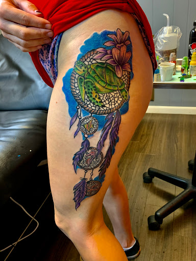 Explore man sleeve tattoo ideas, creative tattoo ideas in Gadsden, available at Zekez Inkz Tattoos & Piercings