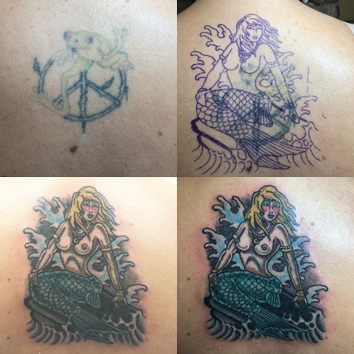 Find tattoo ideas moon and sun for your next unique tattoo in Calumet at Tattooing by Big Ben