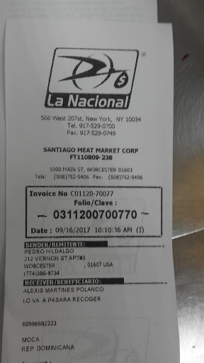 Grocery Store «Santiago Meat Supermarket», reviews and photos, 1000 Main St, Worcester, MA 01603, USA