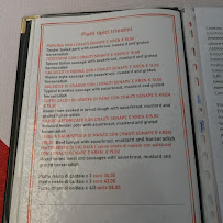 Da Siora Rosa à Trieste menu