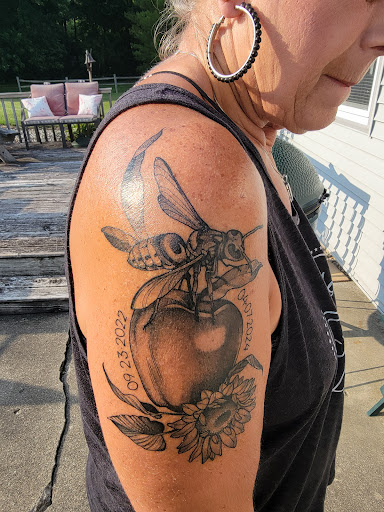 Explore womens sternum tattoo ideas, creative tattoo ideas in Fort Wayne, available at Studio 13 Tattoo