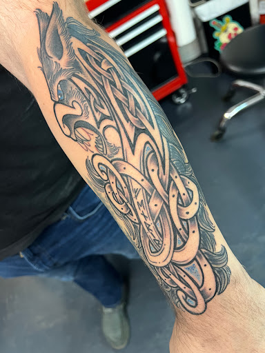 Explore curly hair tattoo ideas, creative tattoo ideas in Muskogee, available at Spurlocks Emporium