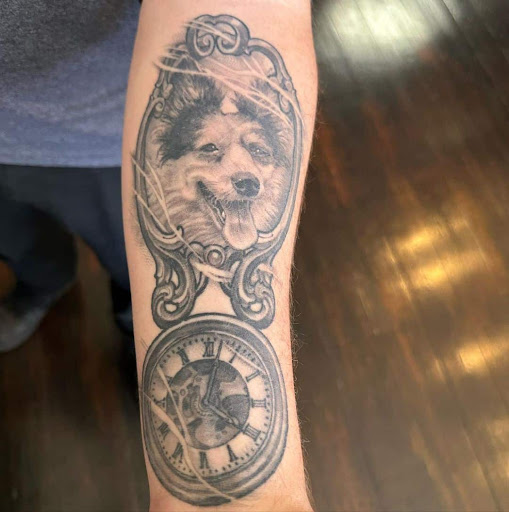 Explore collage tattoo ideas, creative tattoo ideas in Eureka, available at Bohemian Tattoo