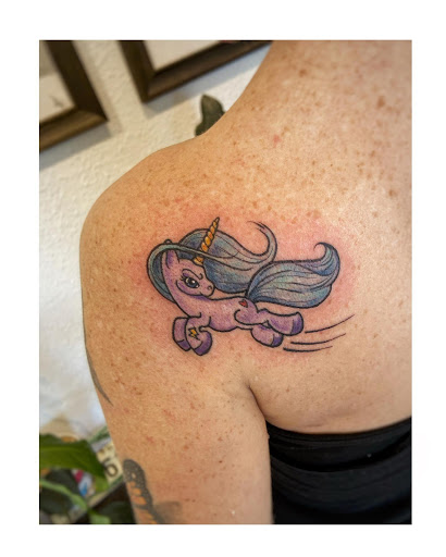 Explore powerpuff girl tattoo ideas, creative tattoo ideas in Moline, available at ARTIST AIMEE TATTOOS - AF Tattoo Studio