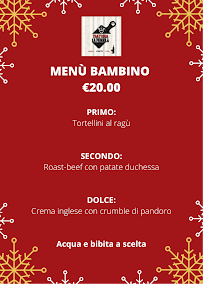 Menu / carte de La Pergola à Stagno